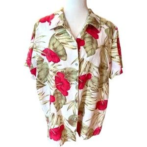 Lemon grass short sleeve button shirt Size XL